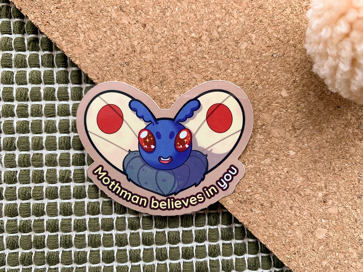 Inspirational Mothman Vinyl Sticker - Praline Mocha – PralineMocha