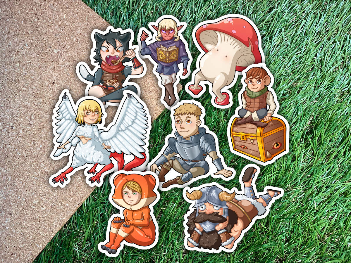 Delicious in Dungeon Stickers