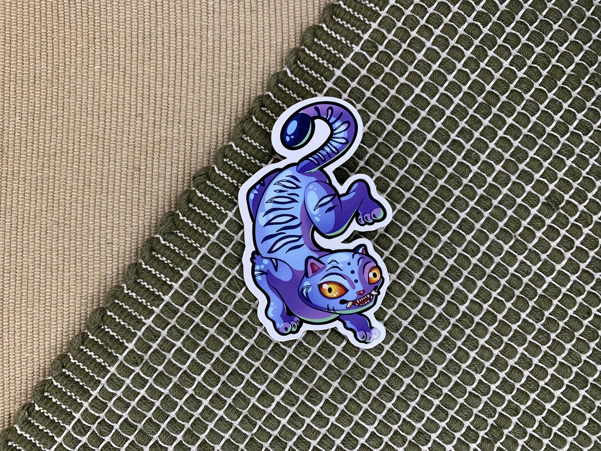 Derpy Tiger Vinyl Sticker