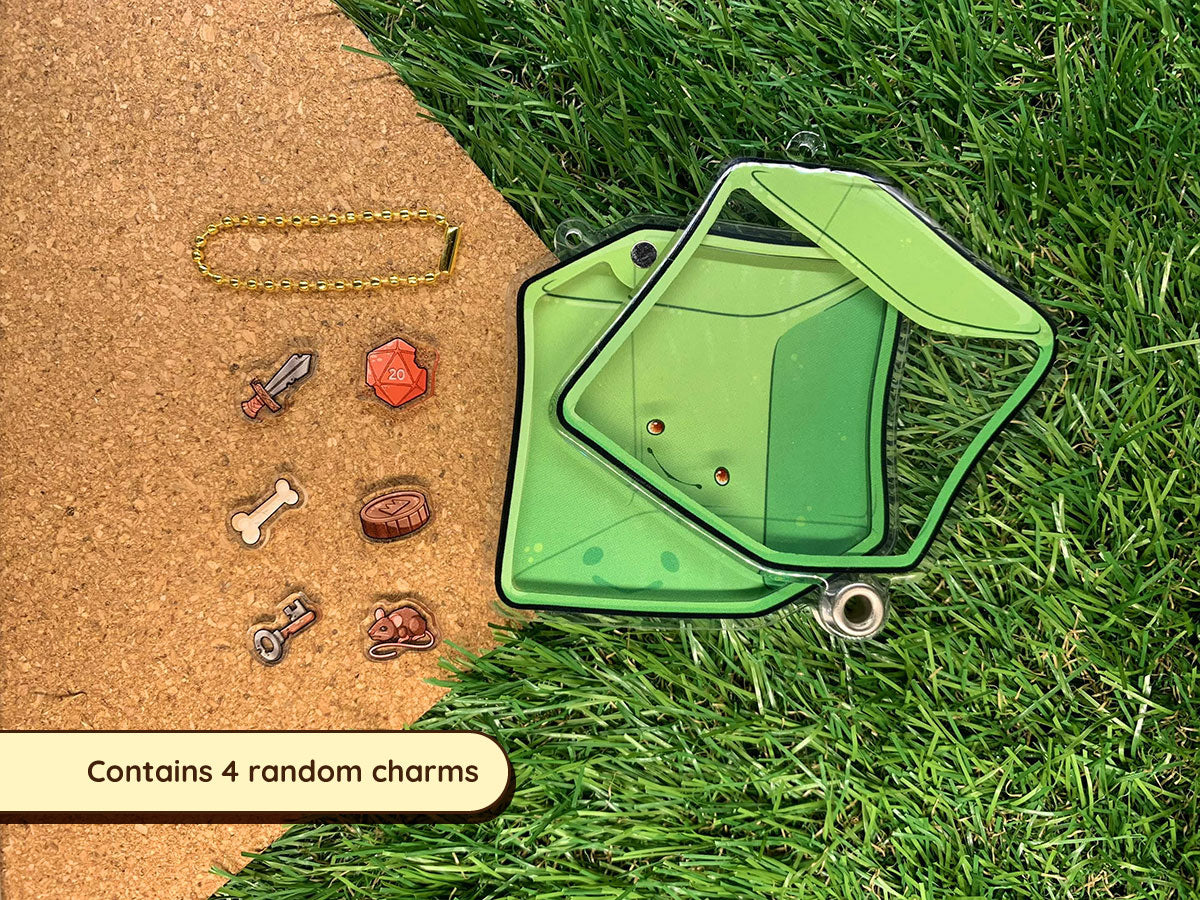 Gelatinous Cube Shaker Charm Keyring