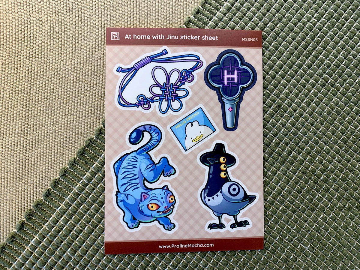 At Home with Jinu Sticker Sheet