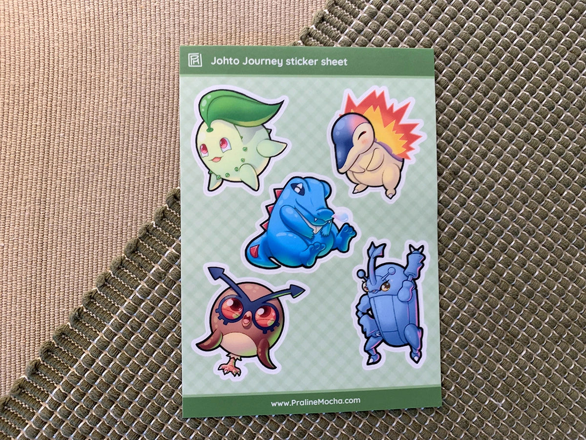 Johto Journey Sticker Sheet
