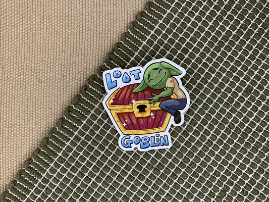 Loot Goblin Chest Vinyl Sticker