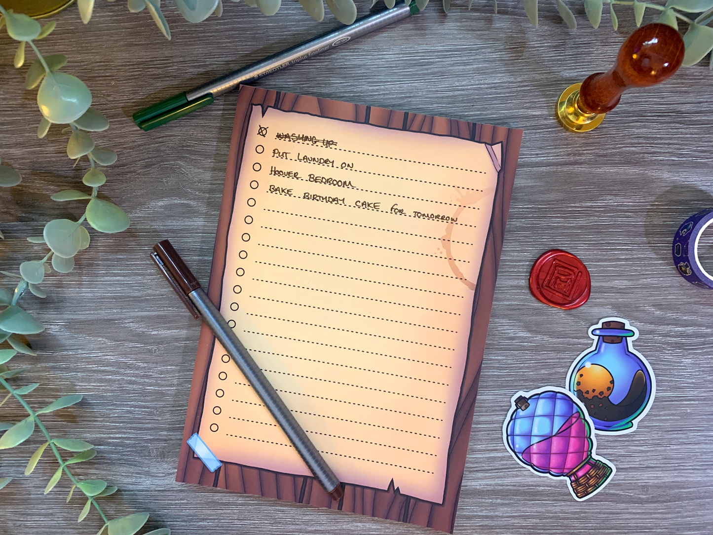 Potion Time A5 To-Do List Notepad